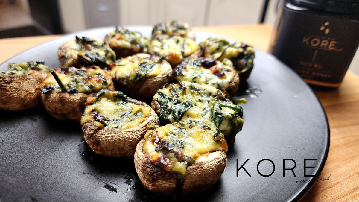 Spinach & Cheese Stuffed Mushrooms Recipe